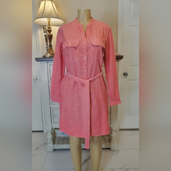 GAP Dresses & Skirts - Gap Size S Pink Button-Up Shirt Dress